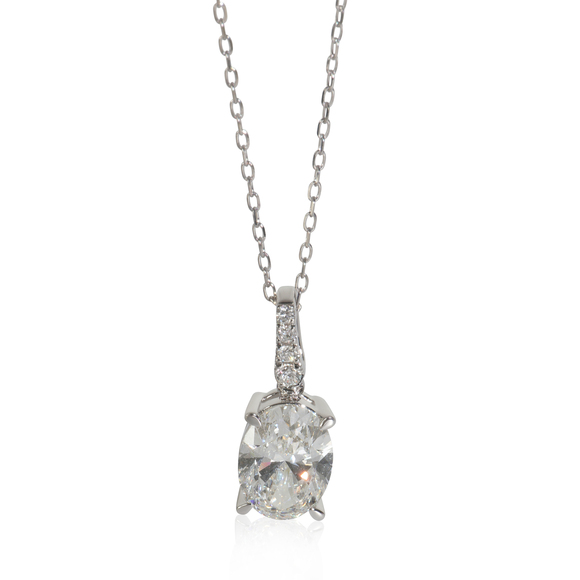 1.56 ctw White Gold Lab-Grown Diamond Pendant